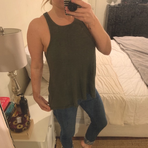 Free People Dark Green Tank Top - Picture 3 of 7